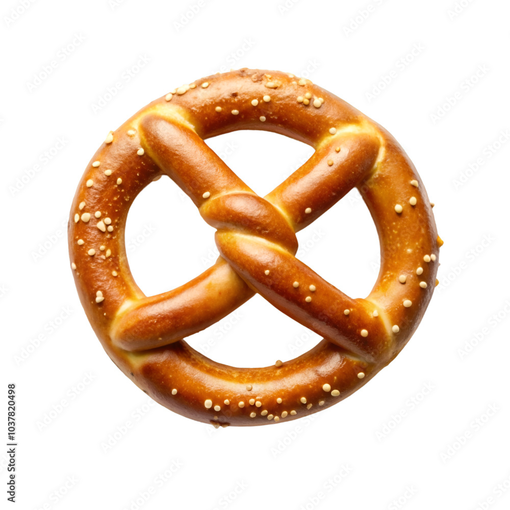 Pretzels isolated on transparent background - Generative AI Pretzels isolated on transparent background - Generative AI