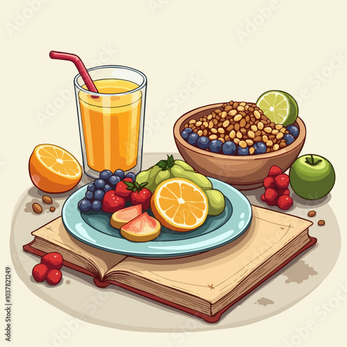 Healthy Snacking: Nutritious Picks for Anytime, a healthy snack scene with a variety of nutritious foods.
