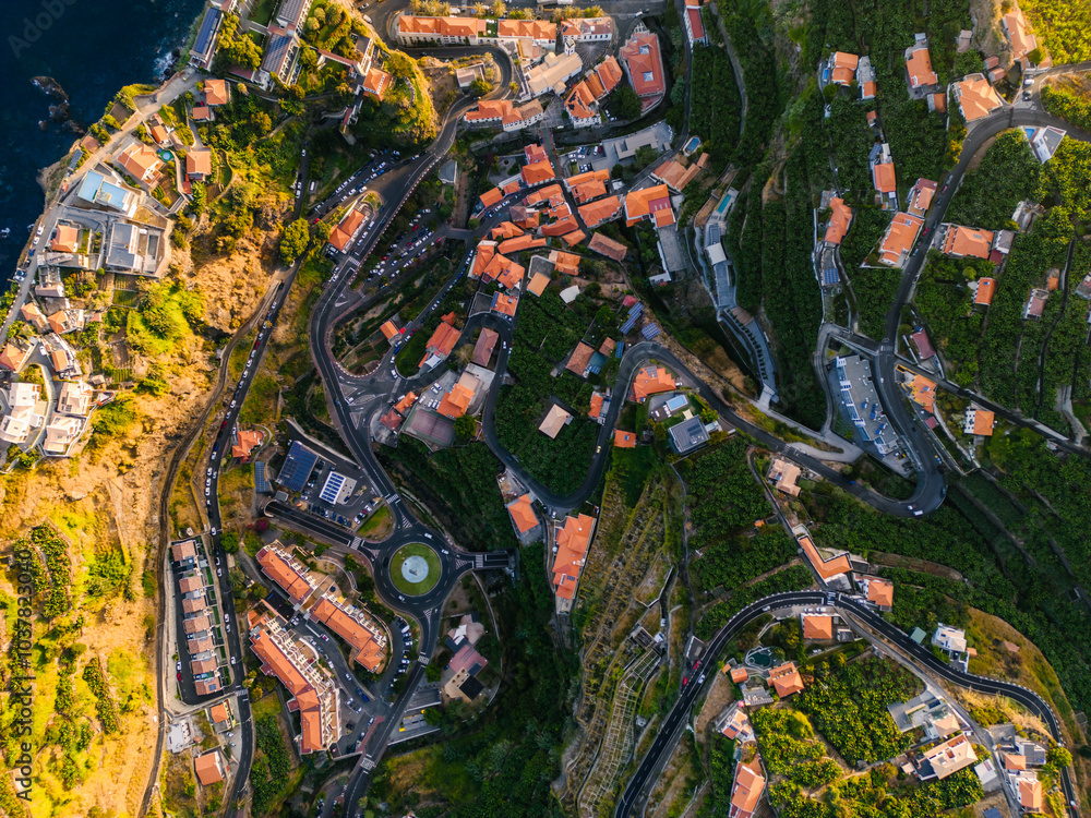beautiful landscape from drone in Madeira beautiful landscape from drone in Madeira