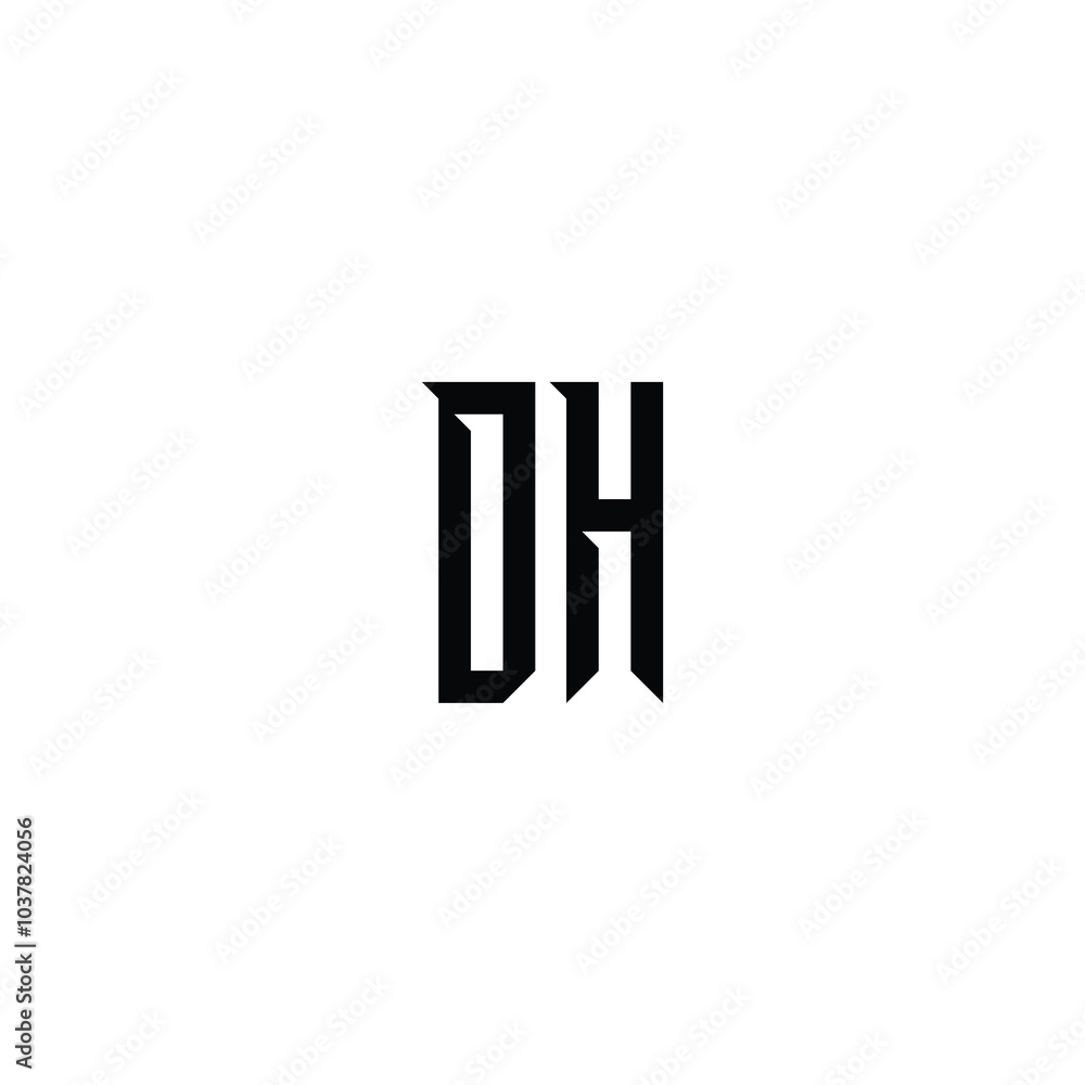 DH monogram logo design letter text name symbol monochrome logotype alphabet character simple logo DH monogram logo design letter text name symbol monochrome logotype alphabet character simple logo
