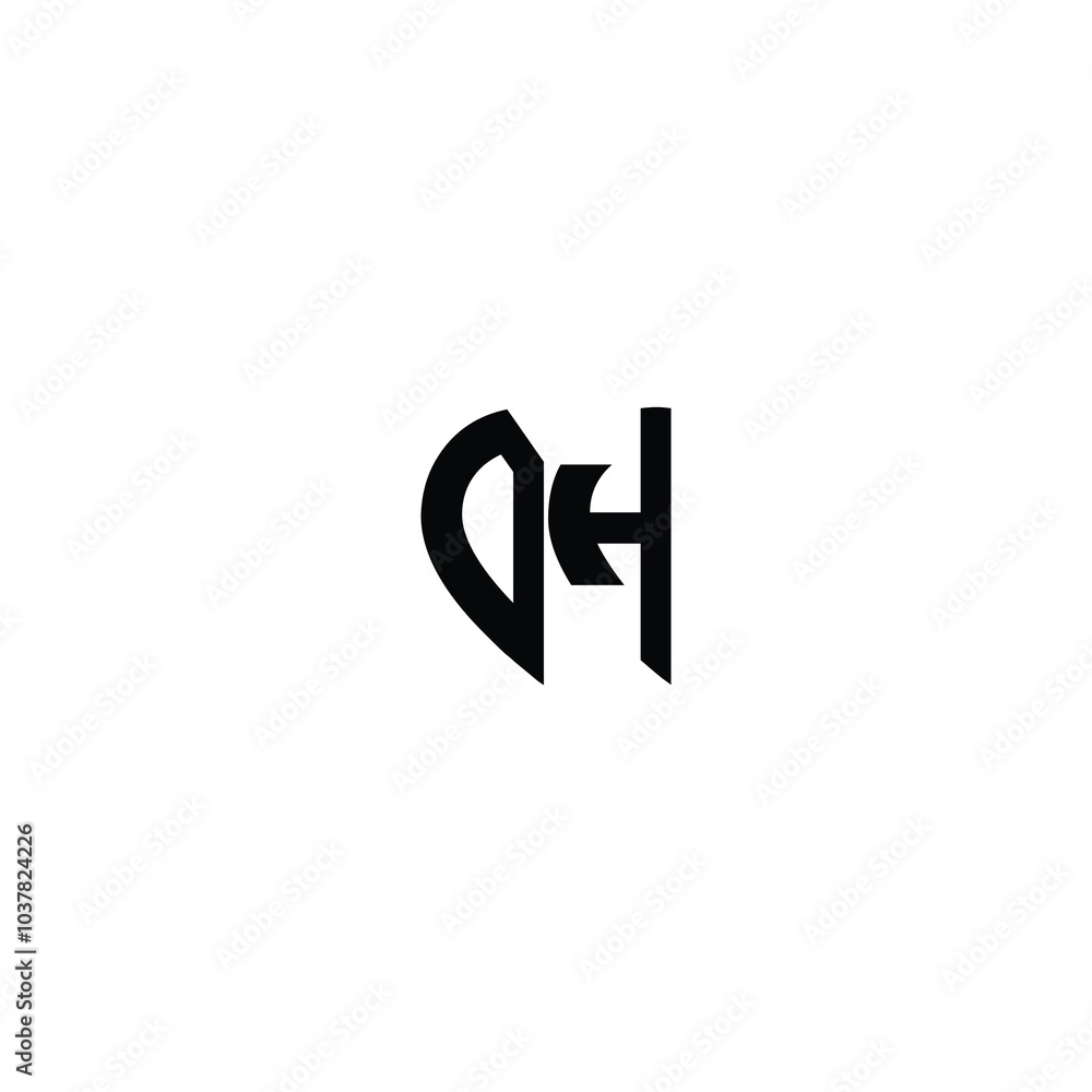 DH monogram logo design letter text name symbol monochrome logotype alphabet character simple logo DH monogram logo design letter text name symbol monochrome logotype alphabet character simple logo
