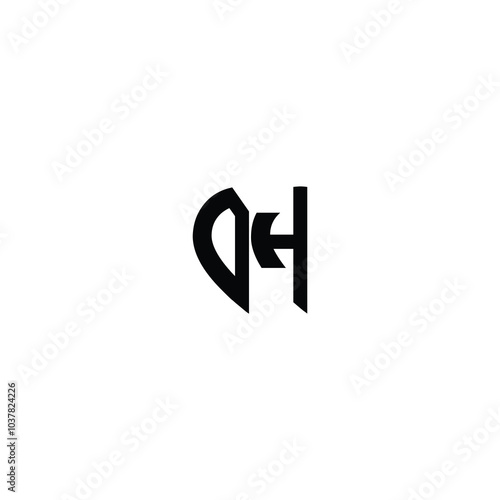 DH monogram logo design letter text name symbol monochrome logotype alphabet character simple logo