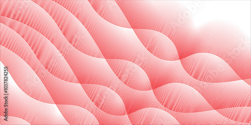 Abstract red wavy vector background. vektor illustration