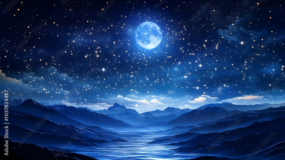 Stars Twinkling in the Deep Night Sky as a 3D Cartoon Celestial Tapestry, Evoking Wonder and Tranquility - Stars Twinkling in the Deep Night Sky as a 3D Cartoon Celestial Tapestry, Evoking Wonder and Tranquility -