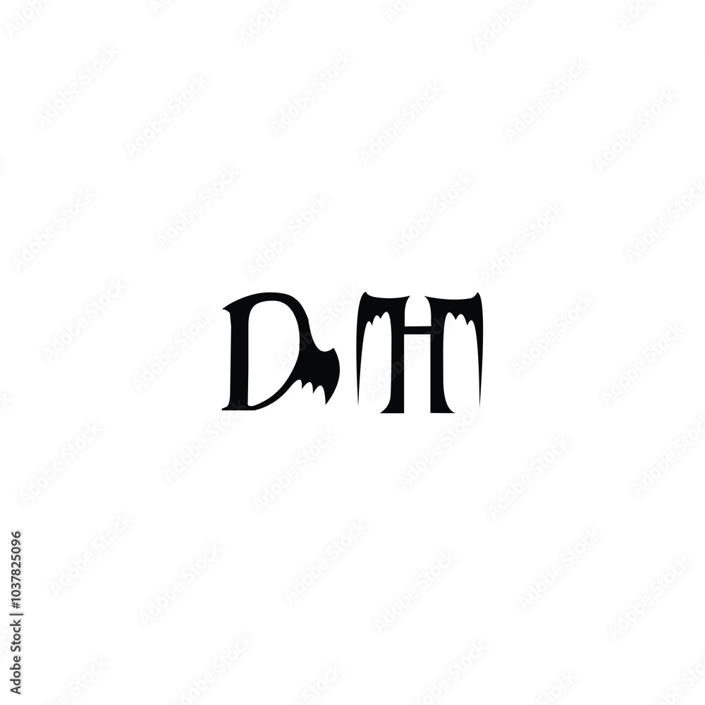 DH monogram logo design letter text name symbol monochrome logotype alphabet character simple logo DH monogram logo design letter text name symbol monochrome logotype alphabet character simple logo