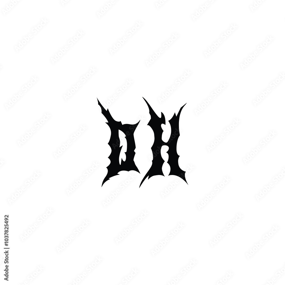 DH monogram logo design letter text name symbol monochrome logotype alphabet character simple logo DH monogram logo design letter text name symbol monochrome logotype alphabet character simple logo