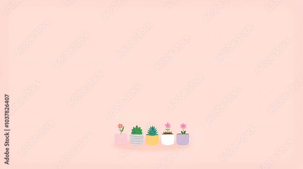 minimalist style various kinds of plant pots. Generative ai minimalist style various kinds of plant pots. Generative ai