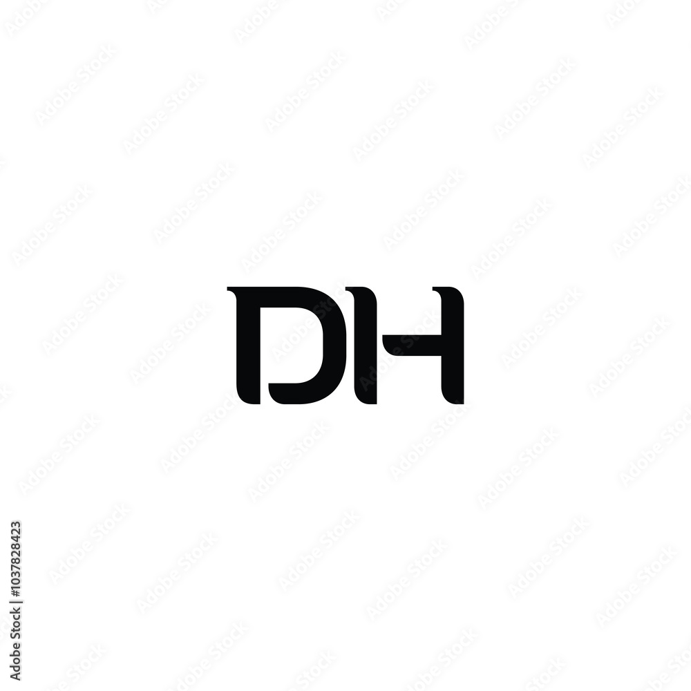 DH monogram logo design letter text name symbol monochrome logotype alphabet character simple logo DH monogram logo design letter text name symbol monochrome logotype alphabet character simple logo