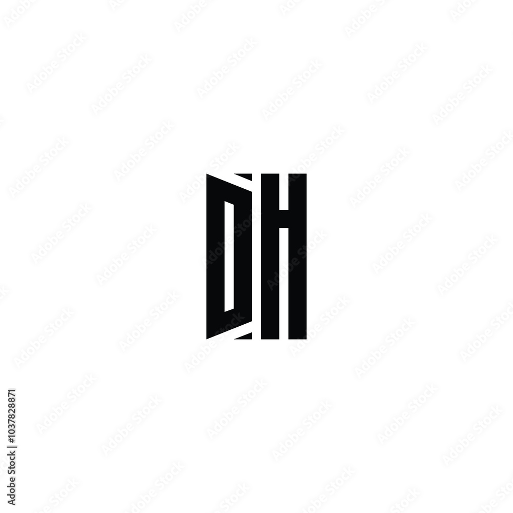 DH monogram logo design letter text name symbol monochrome logotype alphabet character simple logo DH monogram logo design letter text name symbol monochrome logotype alphabet character simple logo