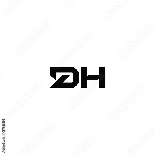 Wallpaper Mural DH monogram logo design letter text name symbol monochrome logotype alphabet character simple logo Torontodigital.ca