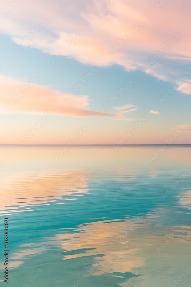 Fototapeta premium Serene Sunset over Calm Waters