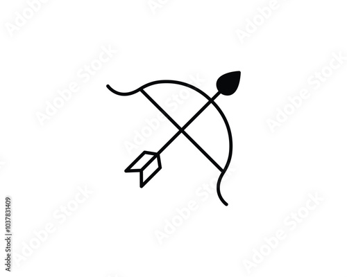 Archery icon vector symbol design illustration