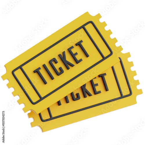 Ticket 3d Illustration