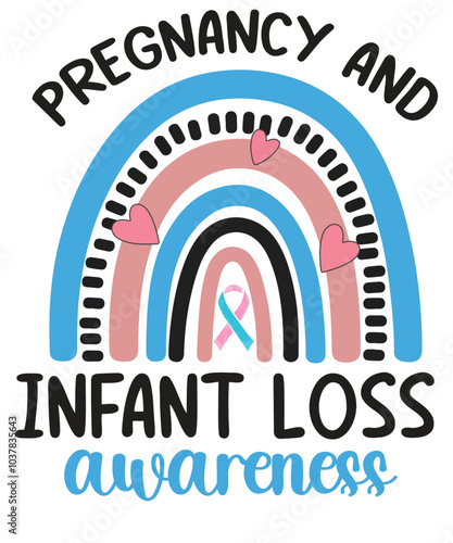 Pregnancy and Infant Loss Awareness Rainbow animal skin T-Shirt design vector, angel daddy, angel support gifts, raise pregnancy infant loss awareness, miscarriage t-shirt, wear blue pink pregnancy 
