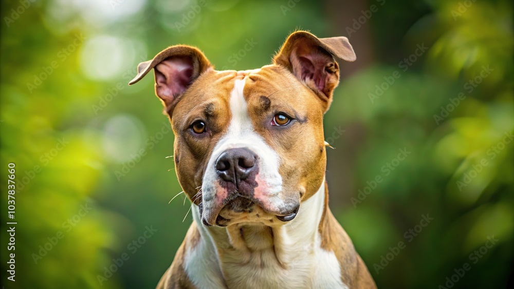 Closeup of an American Staffordshire Terrier Closeup of an American Staffordshire Terrier