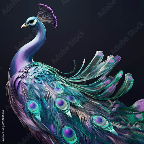 Wallpaper Mural The Peacock,peacock with an open tail. Torontodigital.ca