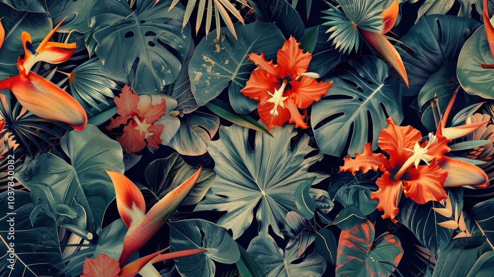 Tropical Floral Pattern Tropical Floral Pattern