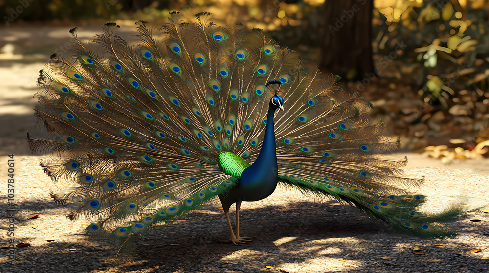 Obraz premium The Peacock,peacock with an open tail.