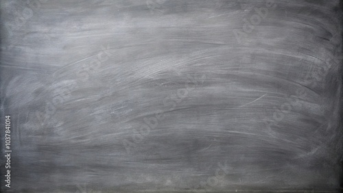 Close-up of chalk smudged on gray chalkboard background texture