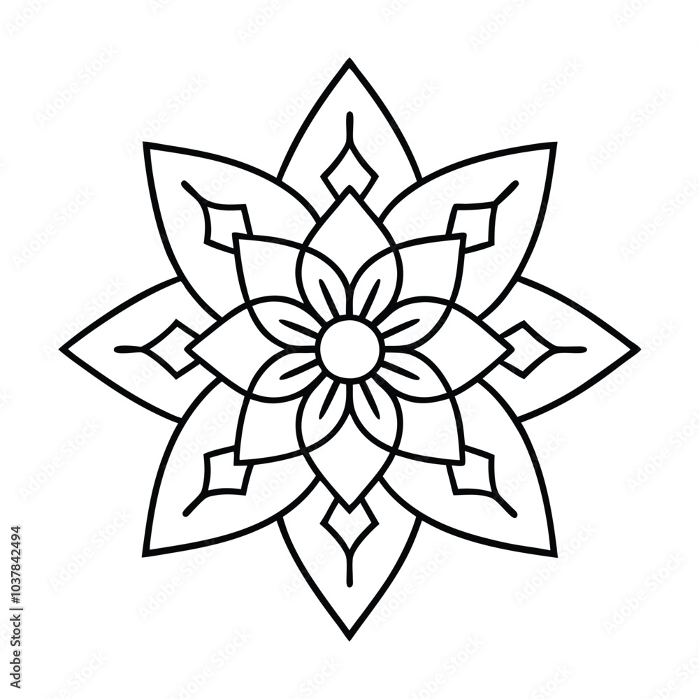 Traditional mandala vector art illustration Traditional mandala vector art illustration