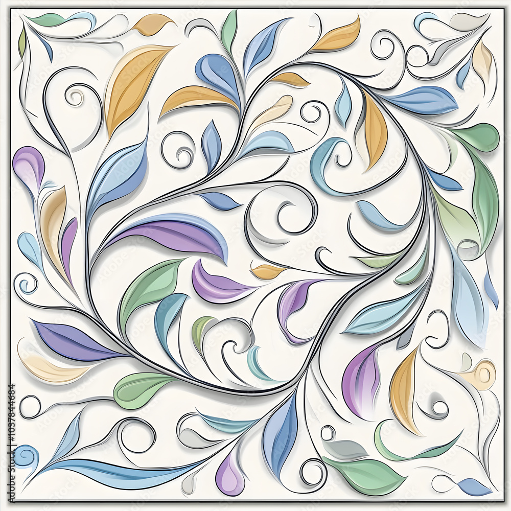 Geometric and Organic Doodle Tile and Carpet Designs with White Borders | Hand-drawn, Abstract, Floral, and Symmetrical Patterns in Soft Pastel and Earth Tones Geometric and Organic Doodle Tile and Carpet Designs with White Borders | Hand-drawn, Abstract, Floral, and Symmetrical Patterns in Soft Pastel and Earth Tones