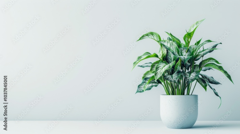 Modern indoor plant isolate on white background Modern indoor plant isolate on white background