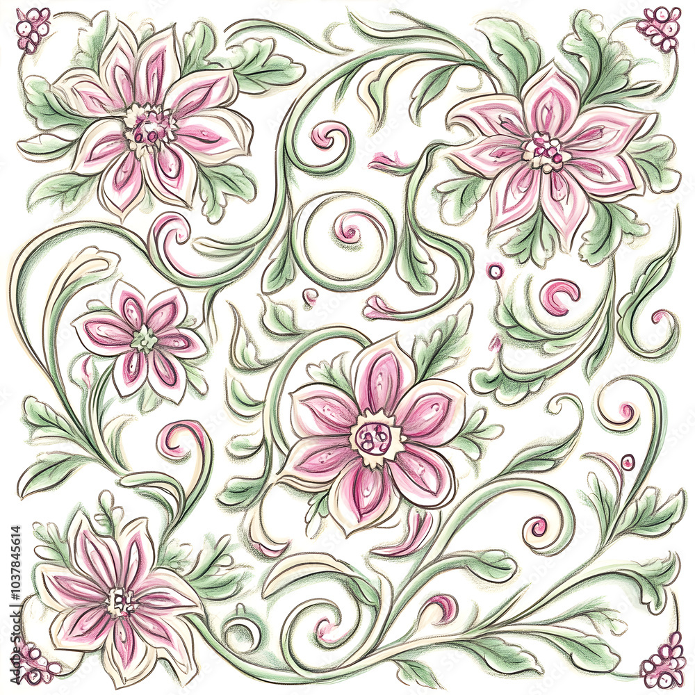 Geometric and Organic Doodle Tile and Carpet Designs with White Borders | Hand-drawn, Abstract, Floral, and Symmetrical Patterns in Soft Pastel and Earth Tones Geometric and Organic Doodle Tile and Carpet Designs with White Borders | Hand-drawn, Abstract, Floral, and Symmetrical Patterns in Soft Pastel and Earth Tones