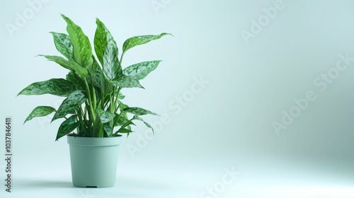 Modern indoor plant isolate on white background