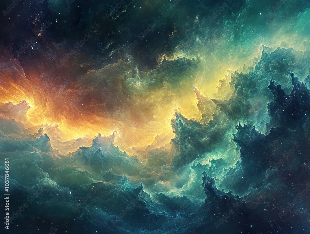 Cosmic Nebula: A Symphony of Colors in the Vast Universe Cosmic Nebula: A Symphony of Colors in the Vast Universe