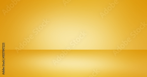 orange, yellow empty room studio gradient used for background and display your product