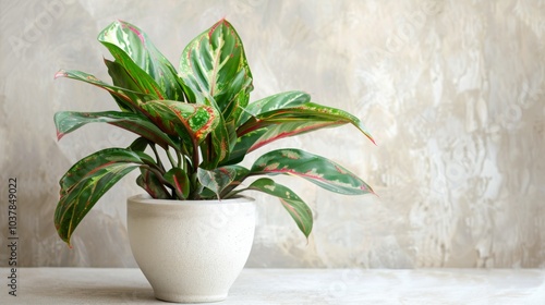 Modern indoor plant isolate on white background