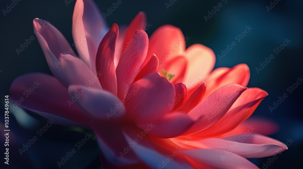 Pink Lotus Flower with Delicate Petals Pink Lotus Flower with Delicate Petals