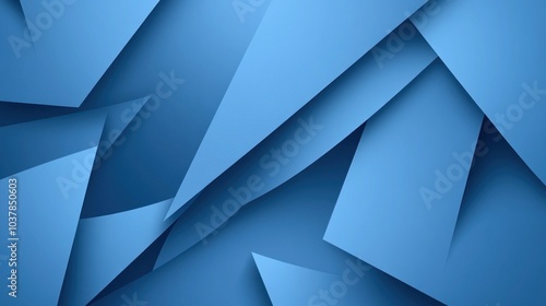 Abstract Blue Geometric Shapes Wallpaper