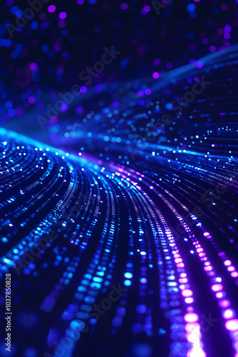  Vivid digital data flow background with high-speed 5g transmission lines