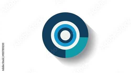 A flat design of a round information icon, featuring a clean and modern aesthetic without any rotation. This simplistic yet effective icon symbolizes knowledge and guidance, 