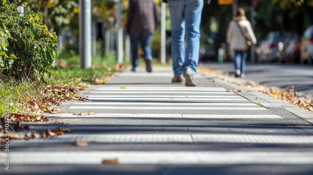 A vibrant and inviting image showcasing safe sidewalks designed for pedestrians. This scene emphasizes the importance of walkability in urban environments, featuring wide, well-maintained pathways A vibrant and inviting image showcasing safe sidewalks designed for pedestrians. This scene emphasizes the importance of walkability in urban environments, featuring wide, well-maintained pathways