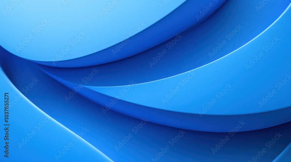Obraz premium Abstract Blue Curved Shapes