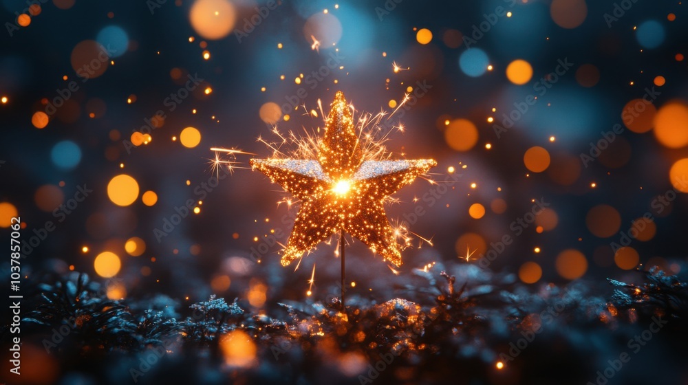 Fototapeta premium Festive Celebration of New Year's Eve with Lively Atmosphere and Joyful Gatherings for a Memorable Start to the New Year