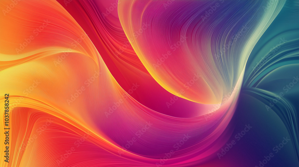 Abstract Flowing Colorful Wave Background Abstract Flowing Colorful Wave Background