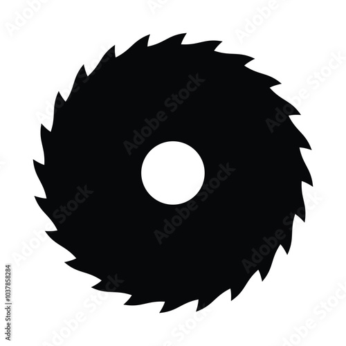Circular saw blade icon vector