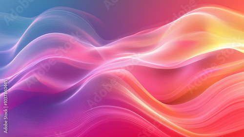 Abstract Background Design with Dynamic Colored Lines