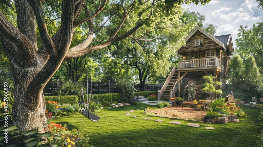Cozy Backyard Retreat with a Treehouse Cozy Backyard Retreat with a Treehouse