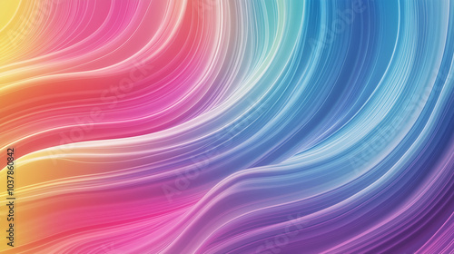 Abstract Flowing Colorful Wave Background