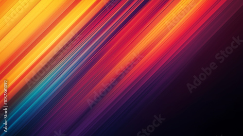 Abstract Colorful Diagonal Light Streaks Background