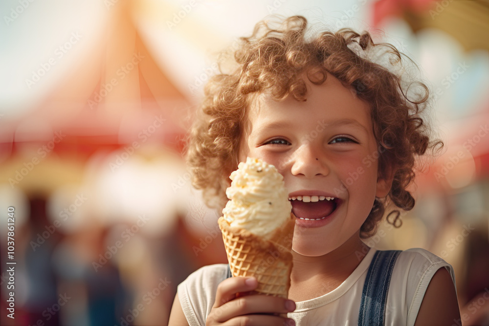 Child with ice cream cone