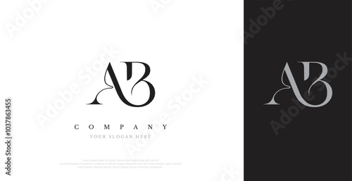 Initial AB Logo Design Vector 