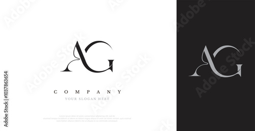 Initial AG Logo Design Vector 