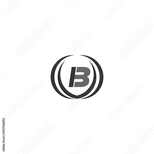  black and gray logo with circle