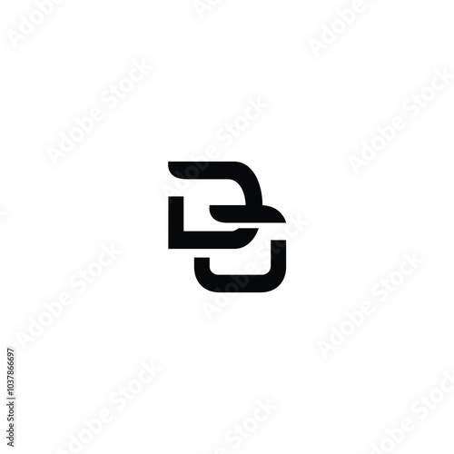 DJ monogram logo design letter text name symbol monochrome logotype alphabet character simple logo