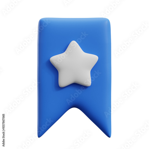 bookmark 3d rendered sign illustration